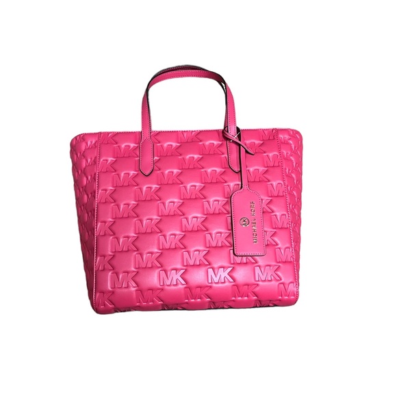 Michael Michael Kors Signature Sinclair Large East West Grab Tote - Rubin Red